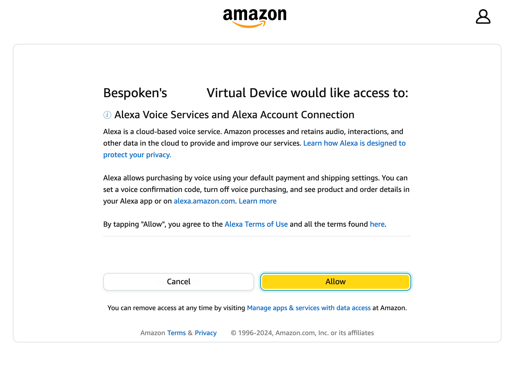 Creating an Alexa virtual device