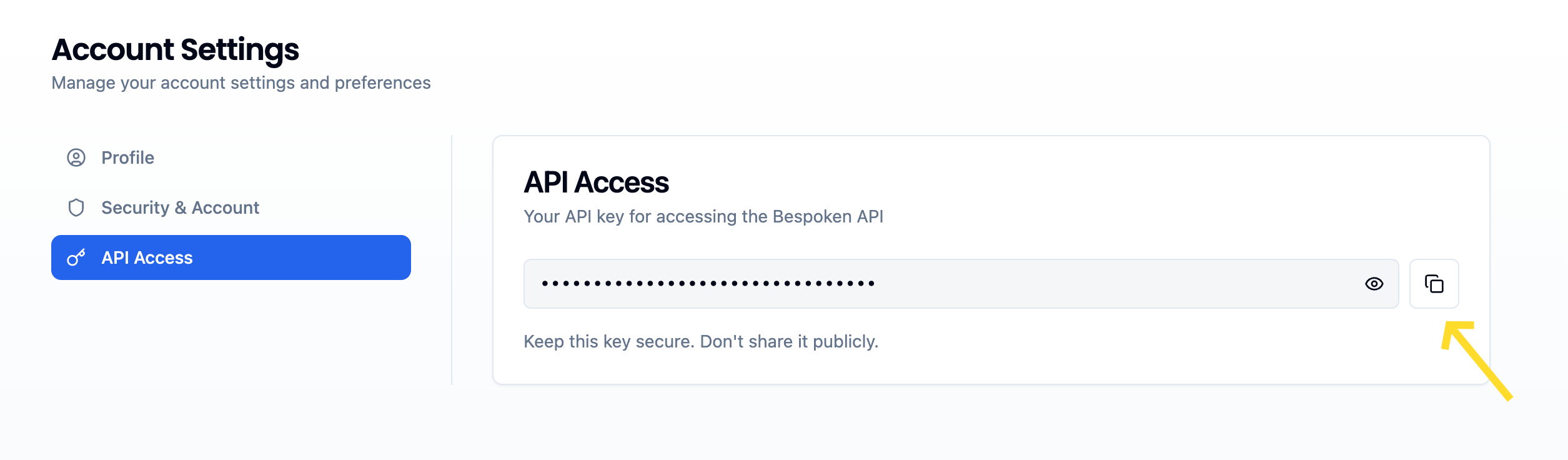 API Key Location