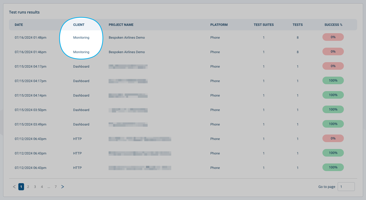 Monitoring Client