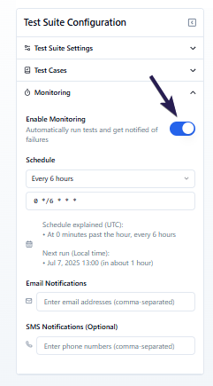 Monitoring Edit