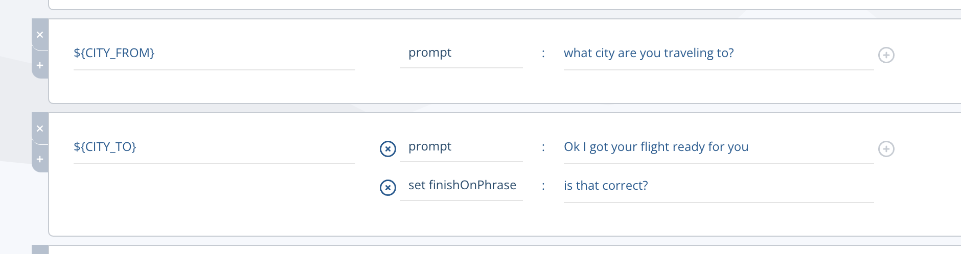 Variables example